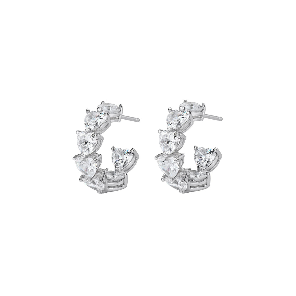 Intemporel White Heart Earrings