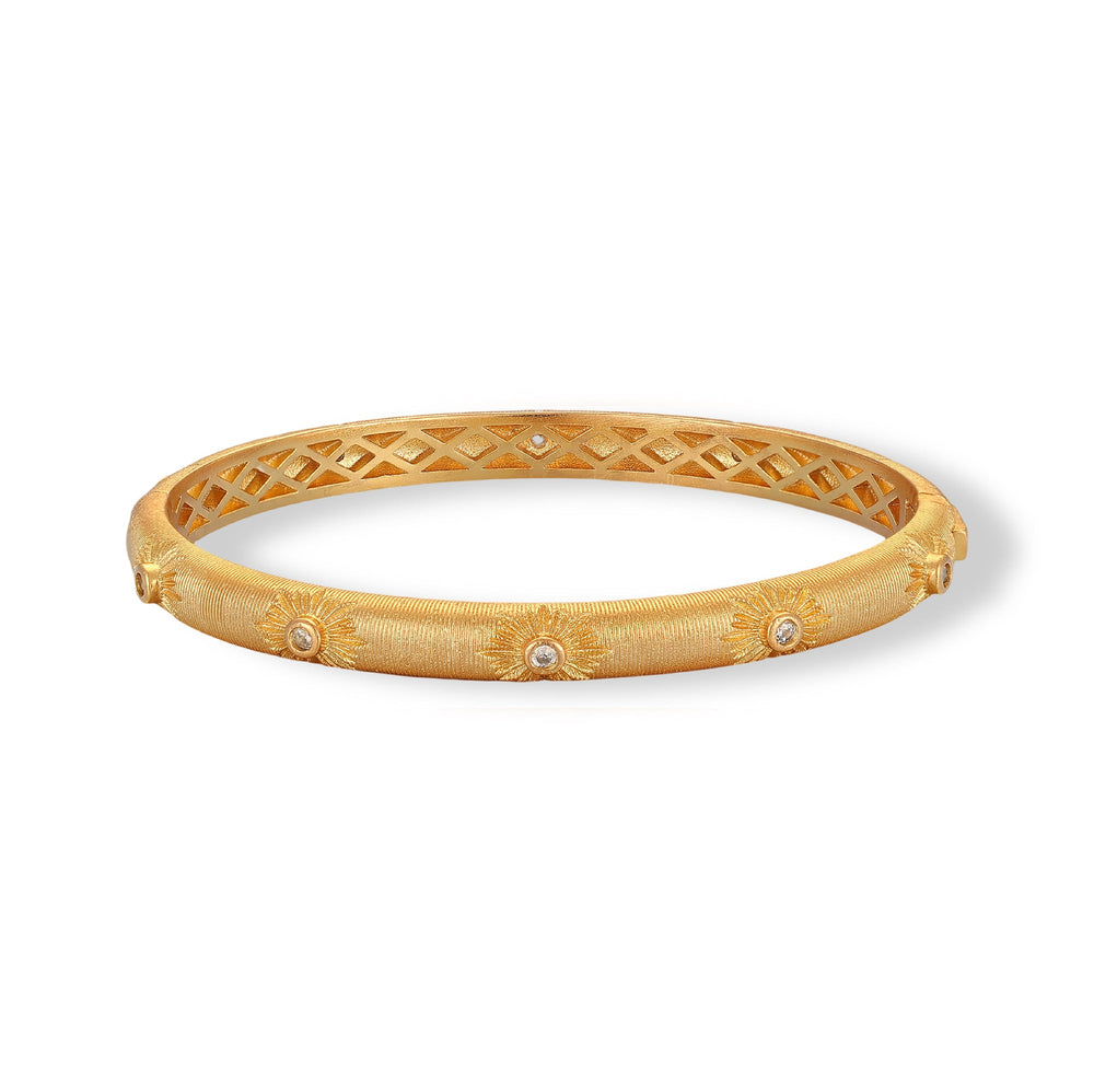 Iridianne 18K Gold Sunburst Bangle
