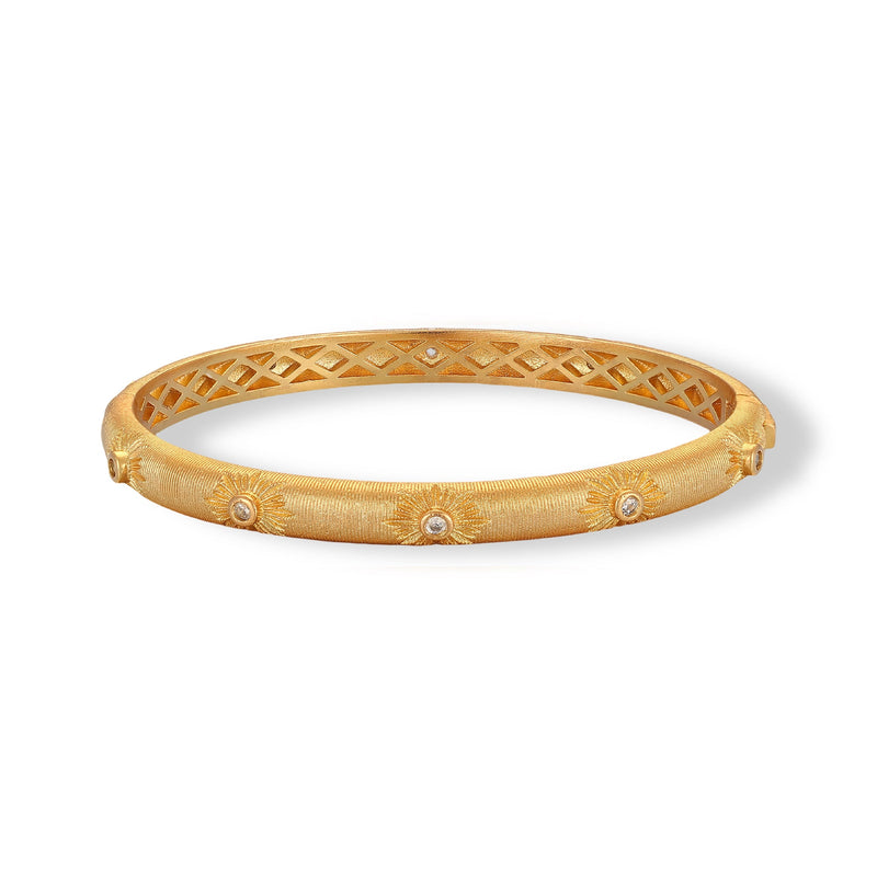 Iridianne 18K Gold Sunburst Bangle