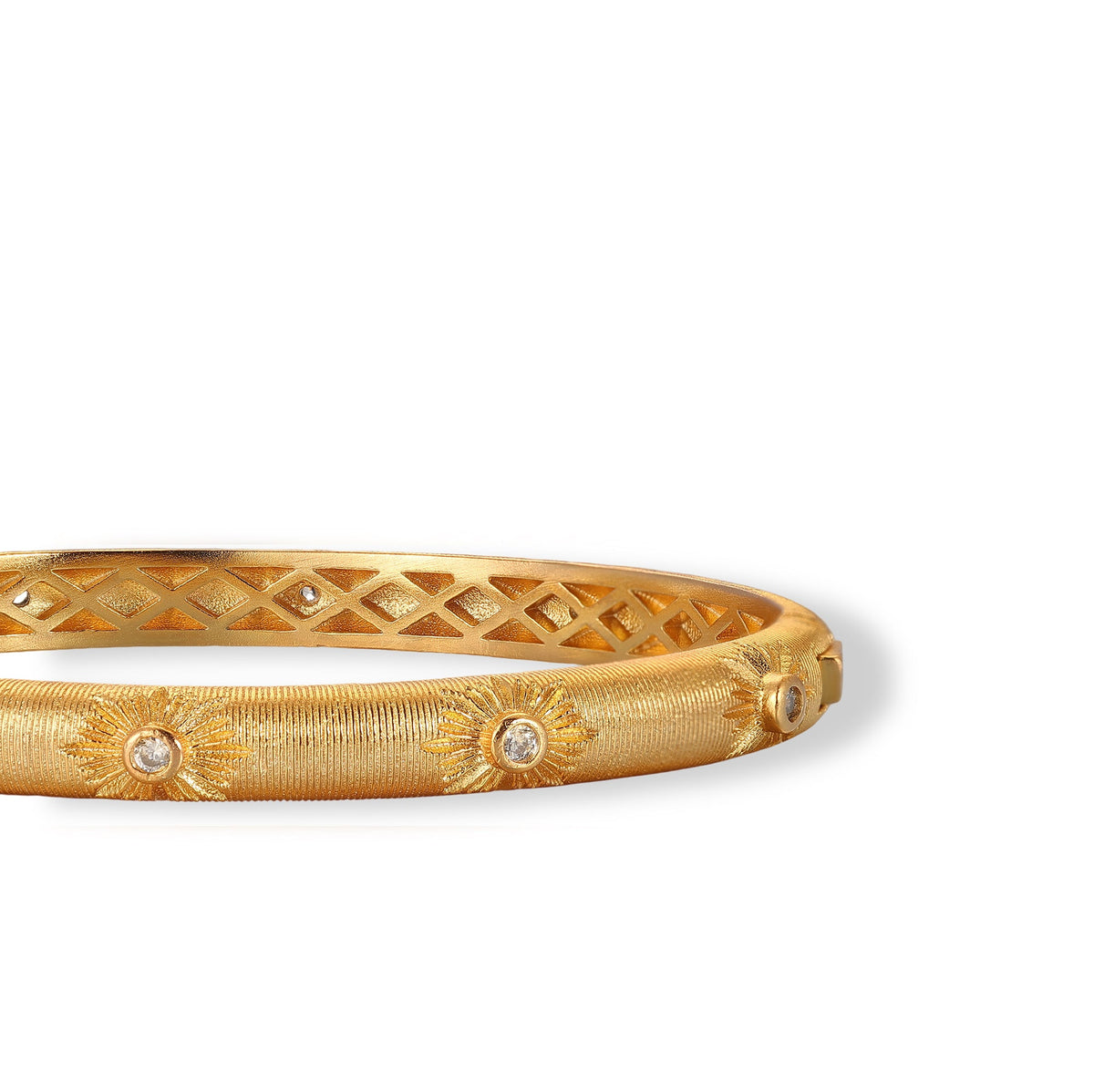 Iridianne 18K Gold Sunburst Bangle