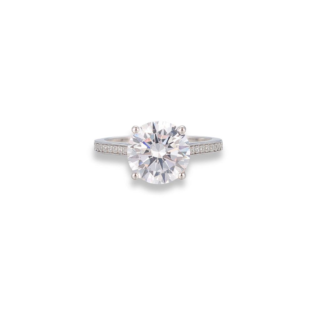Irina White Round Ring Set
