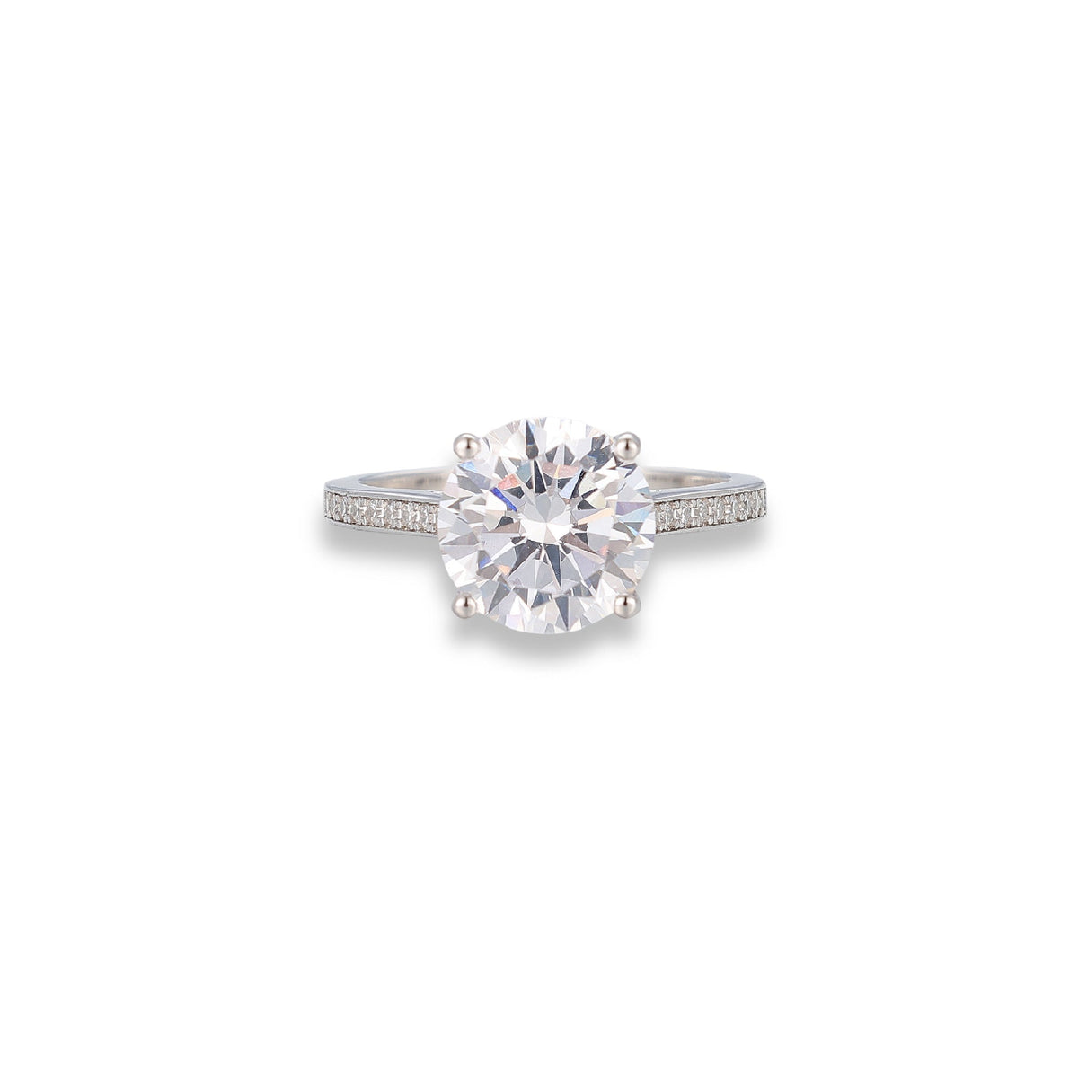 Irina White Round Ring Set