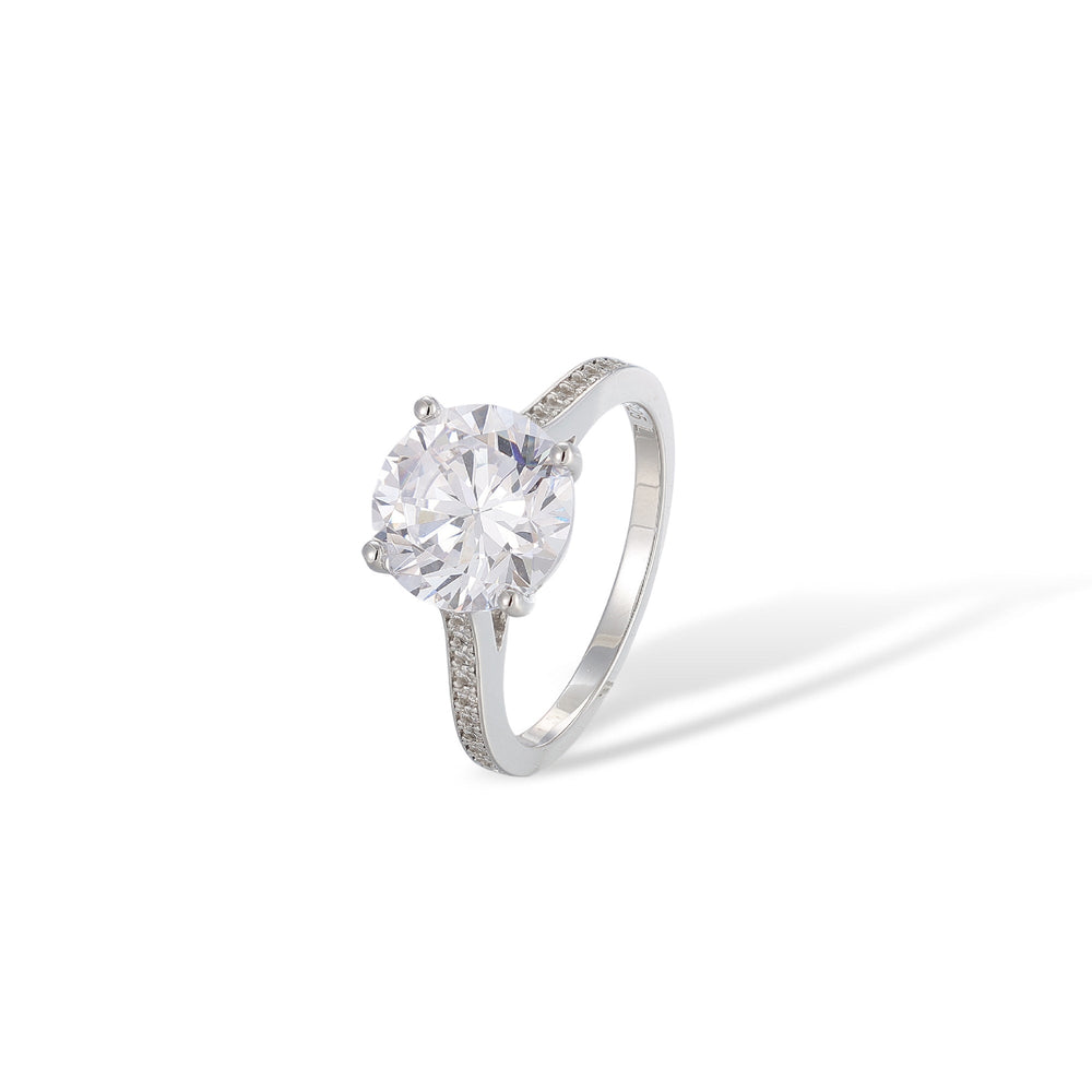 Irina White Round Ring Set