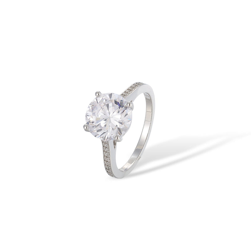 Irina White Round Ring Set