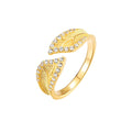 Irmgard 14K Gold Leaf Open Ring