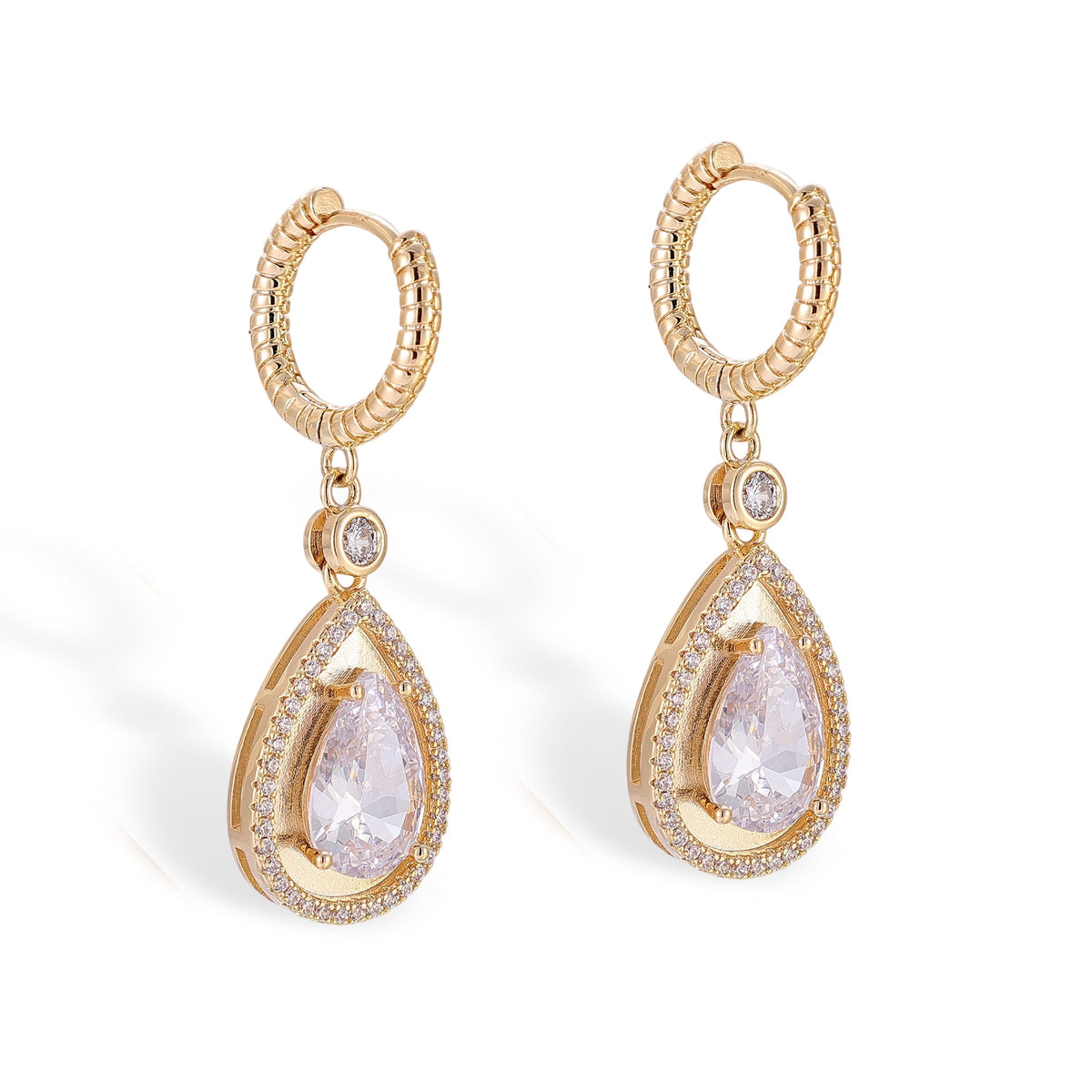 Irmhild 14K Gold Teardrop Drop Earrings
