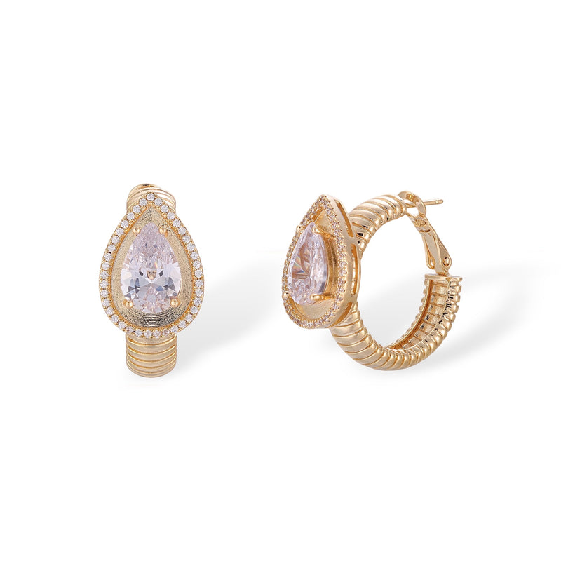 Irmhild 14K Gold Teardrop Earrings