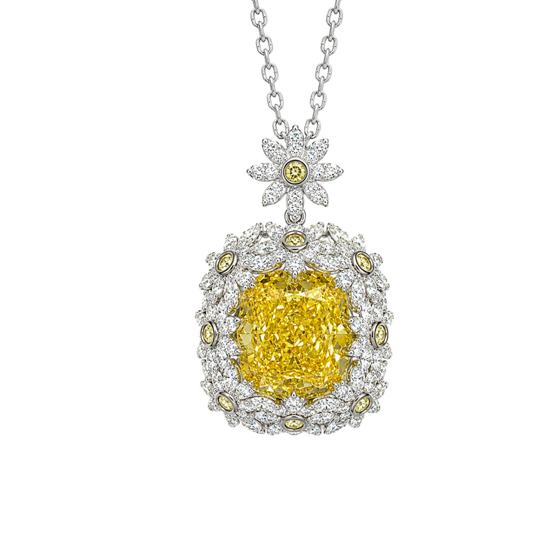 Irmwina Yellow Daisy Floral Necklace