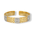 Isalyne 14K Gold Square Open Bangle
