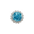 Ismène Blue Floral Open Ring