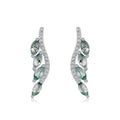 Isoline Moss Green Leaf Earrings