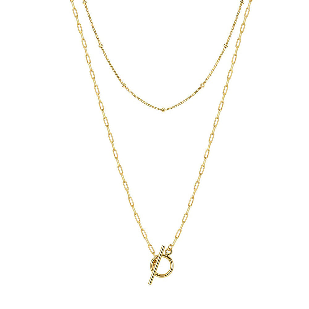 Isrunia 14K Gold Double-Layer Necklace