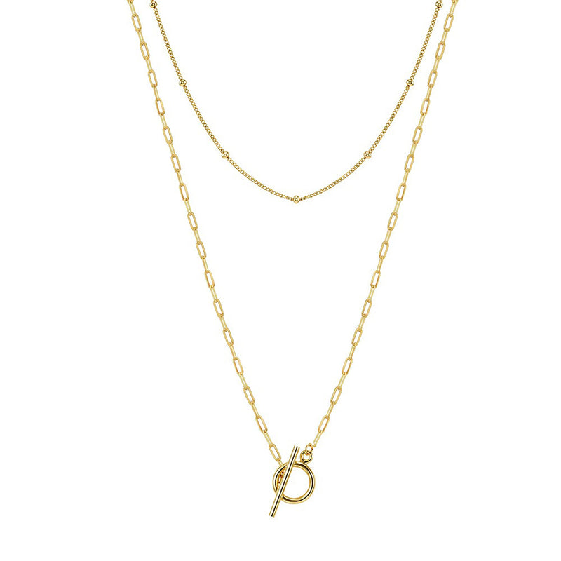 Isrunia 14K Gold Double-Layer Necklace