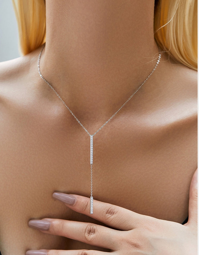 Ithaque White Vertical Bar Necklace