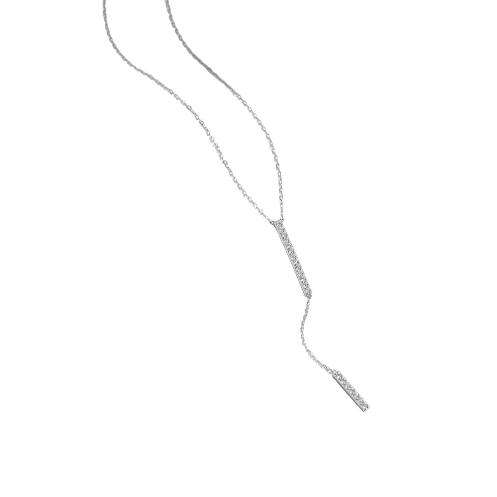 Ithaque White Vertical Bar Necklace