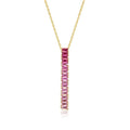 Ivonne Pink Rectangular Necklace