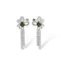 Ivy Green Floral Diopside Earrings