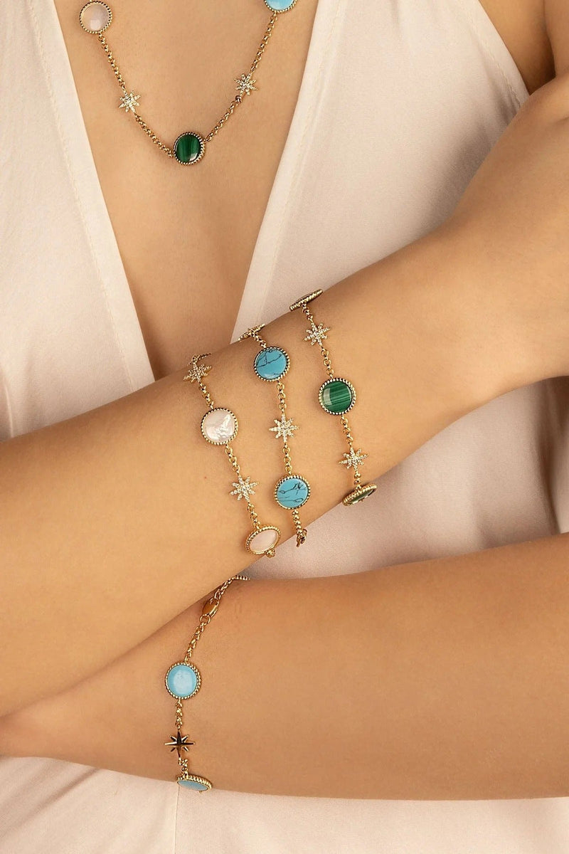 Jacinthe White Mother-of-Pearl Starburst Bracelet
