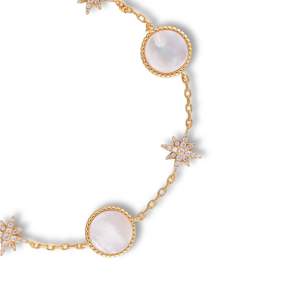 Jacinthe White Mother-of-Pearl Starburst Bracelet