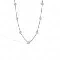 Jacqueline White Round Sweater Necklace