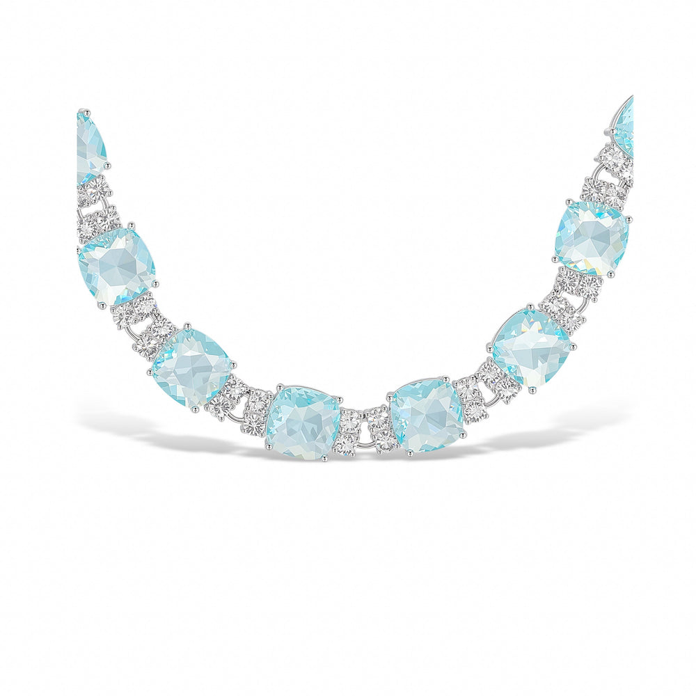 Jade Blue Square Necklace