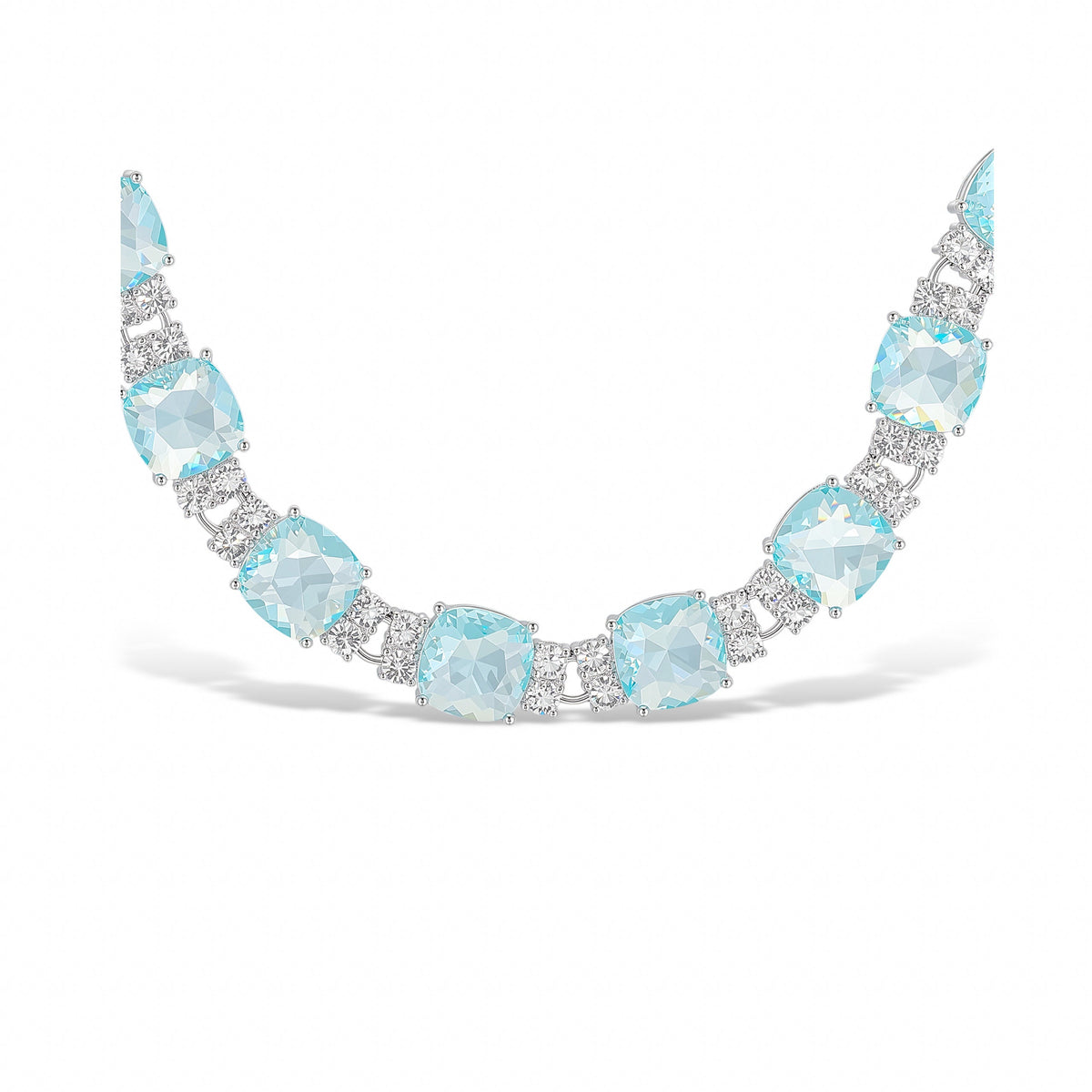 Jade Blue Square Necklace