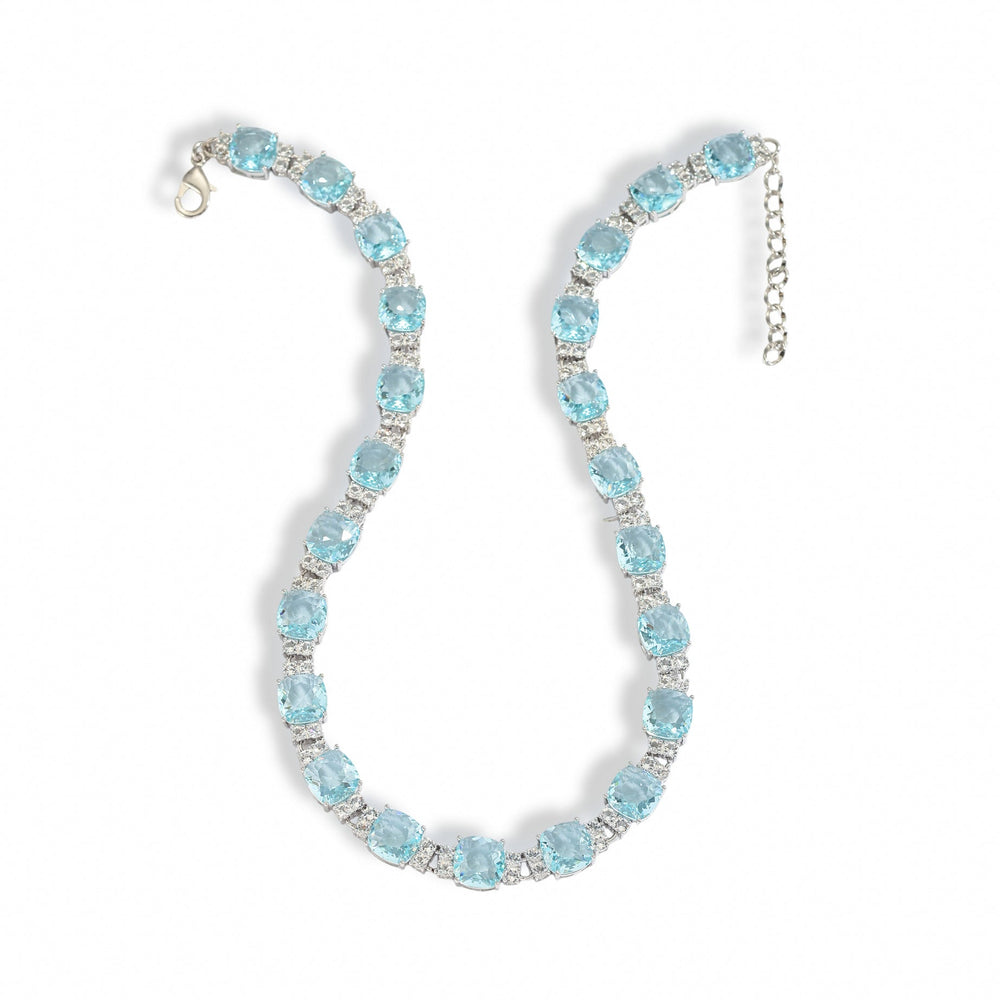 Jade Blue Square Necklace