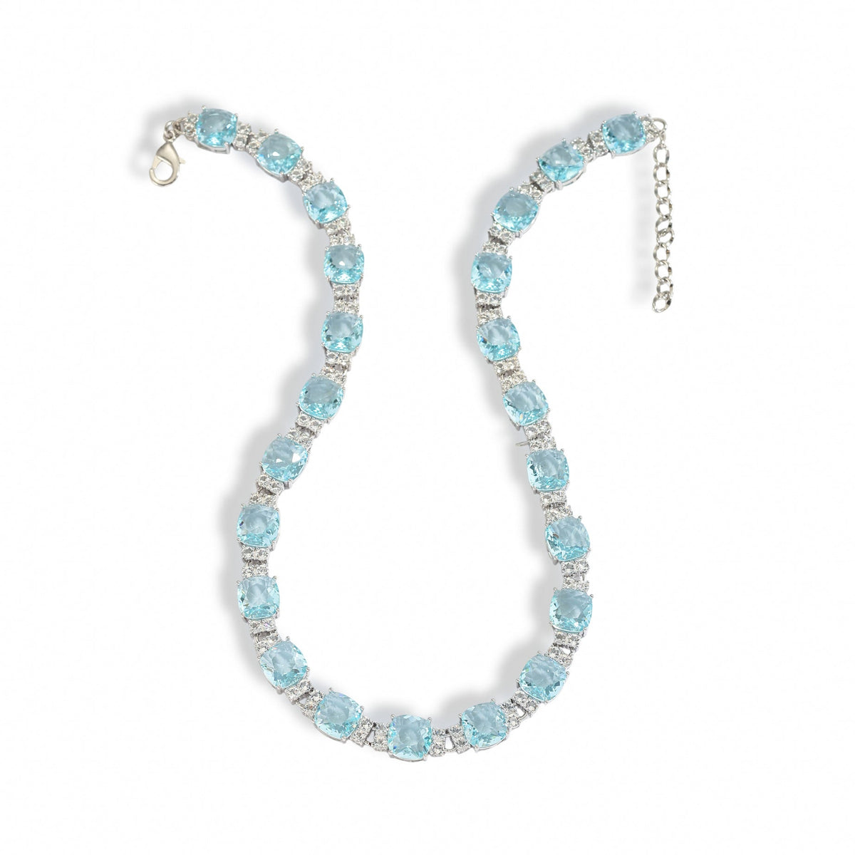 Jade Blue Square Necklace