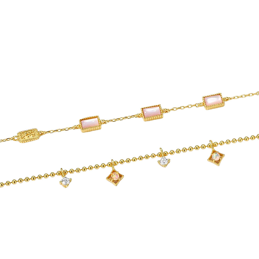 Janelle Pink Shell Bracelet
