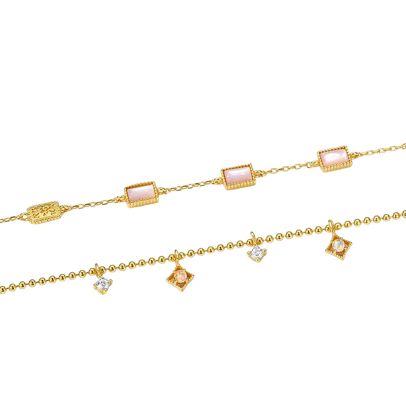 Janelle Pink Shell Bracelet