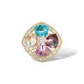 Janina Multicolor Trèfle Scarf Clip Ring