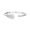 Janine Feather White Open Bangle
