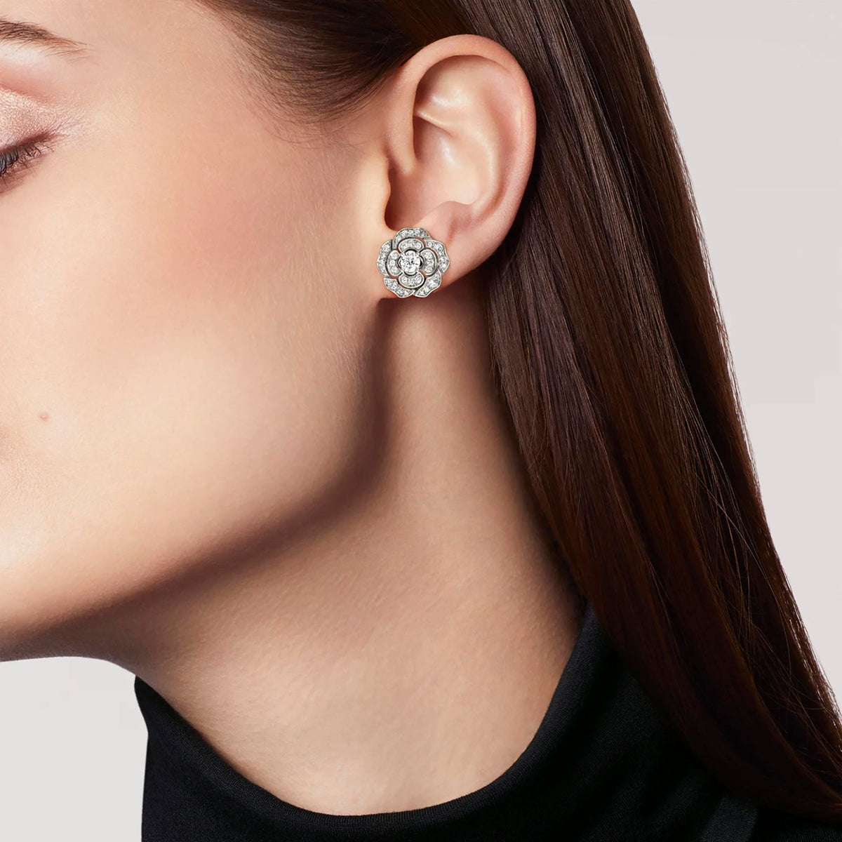 Jasmin 14K Gold Camellia Floral Drop Earrings