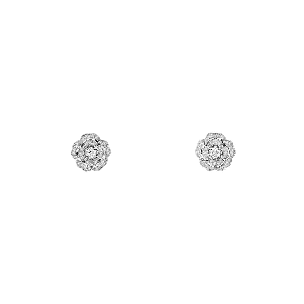 Jasmin 14K Gold Camellia Floral Drop Earrings