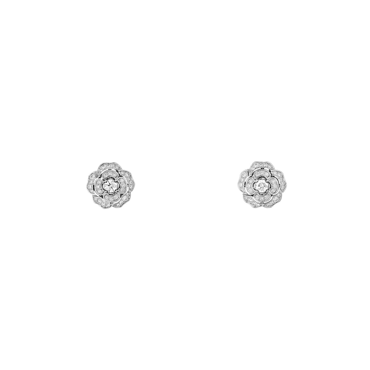 Jasmin 14K Gold Camellia Floral Drop Earrings