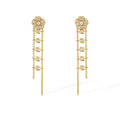 Jasmin 14K Gold Camellia Floral Drop Earrings