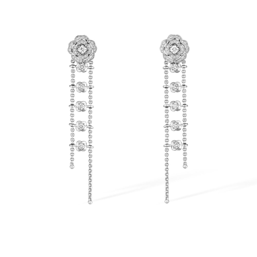 Jasmin 14K Gold Camellia Floral Drop Earrings