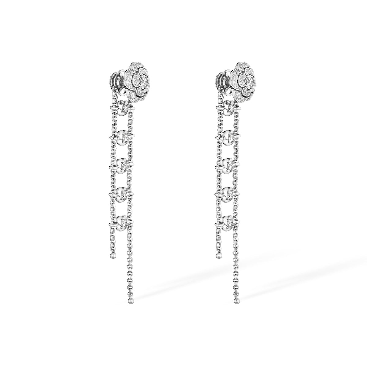 Jasmin 14K Gold Camellia Floral Drop Earrings