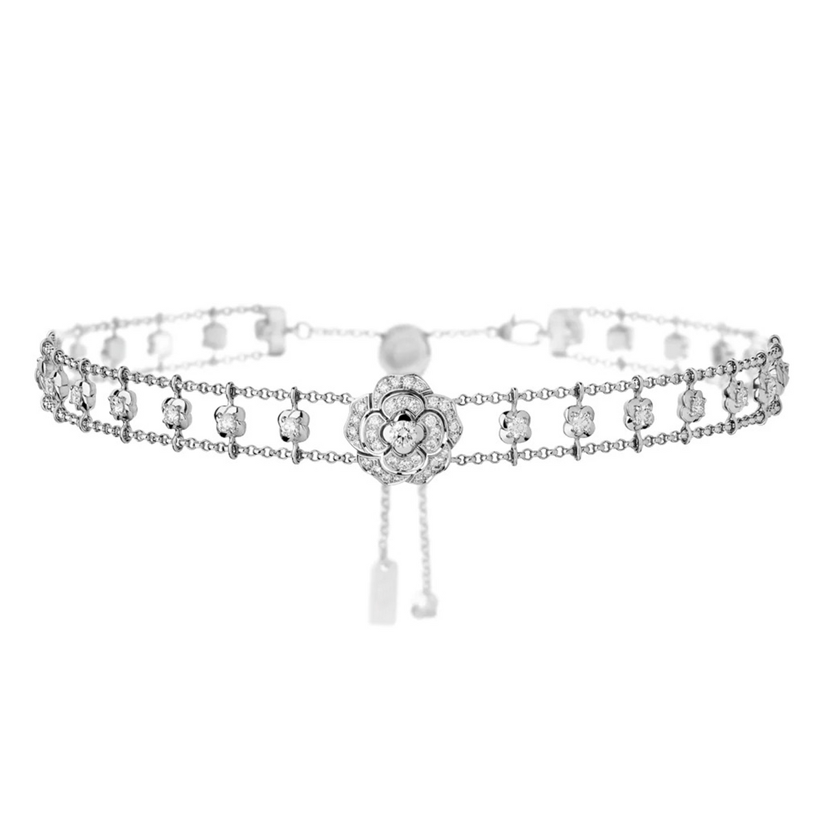Jasmin White Camellia Floral Chocker Necklace