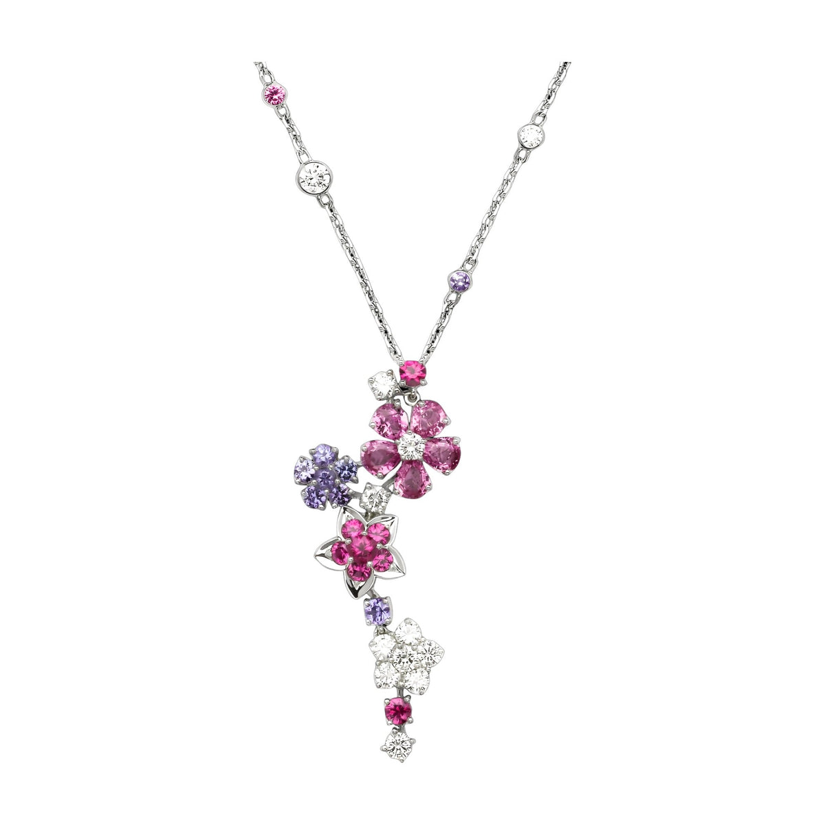 Jeanne Blooming Pink Floral Necklace