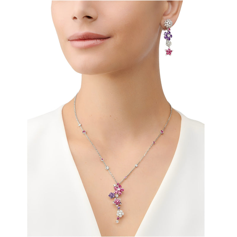 Jeanne Blooming Pink Floral Necklace