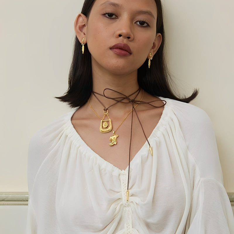 Jehanne 14K Gold Floral Necklace