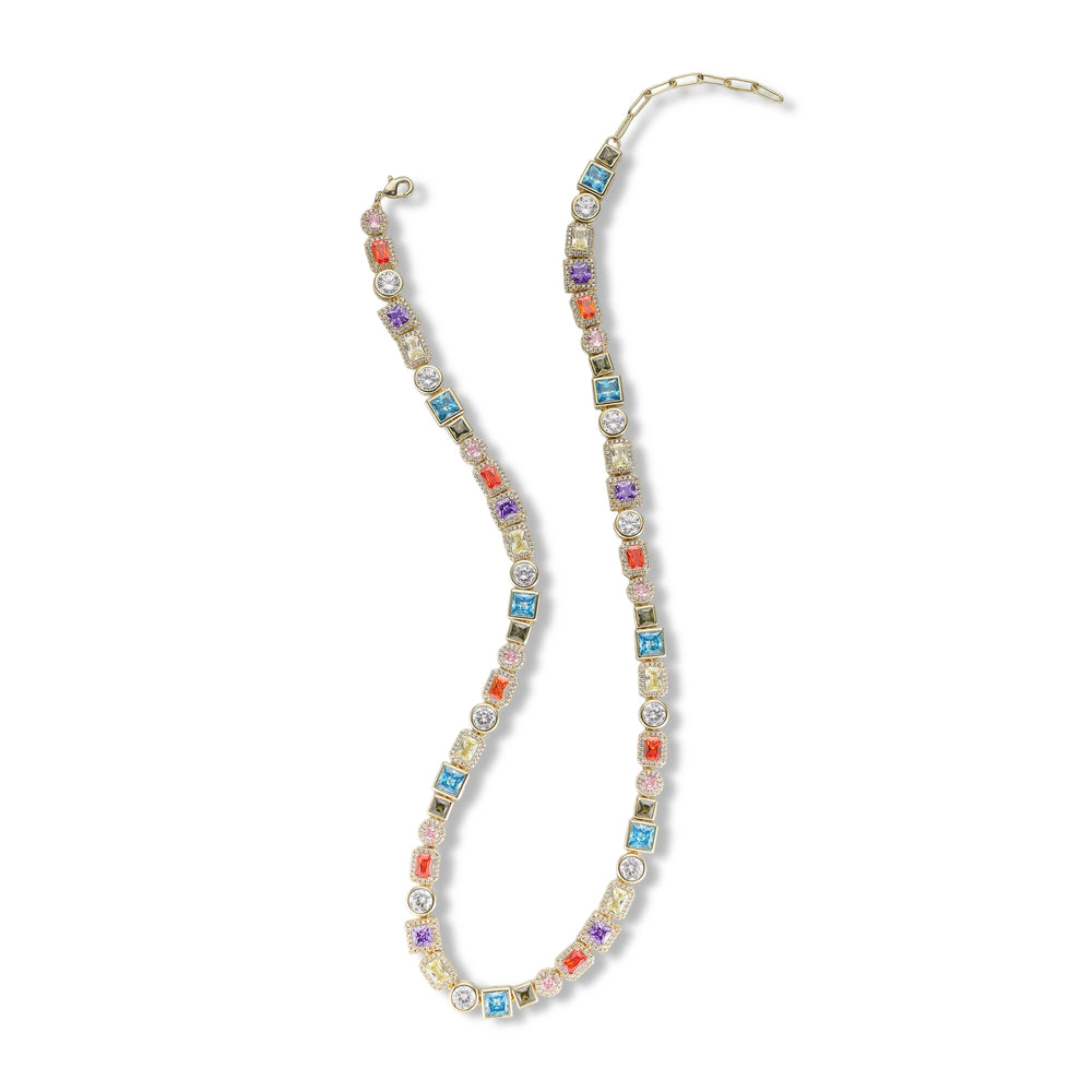 Jella Multicolor Mixed Shapes Necklace