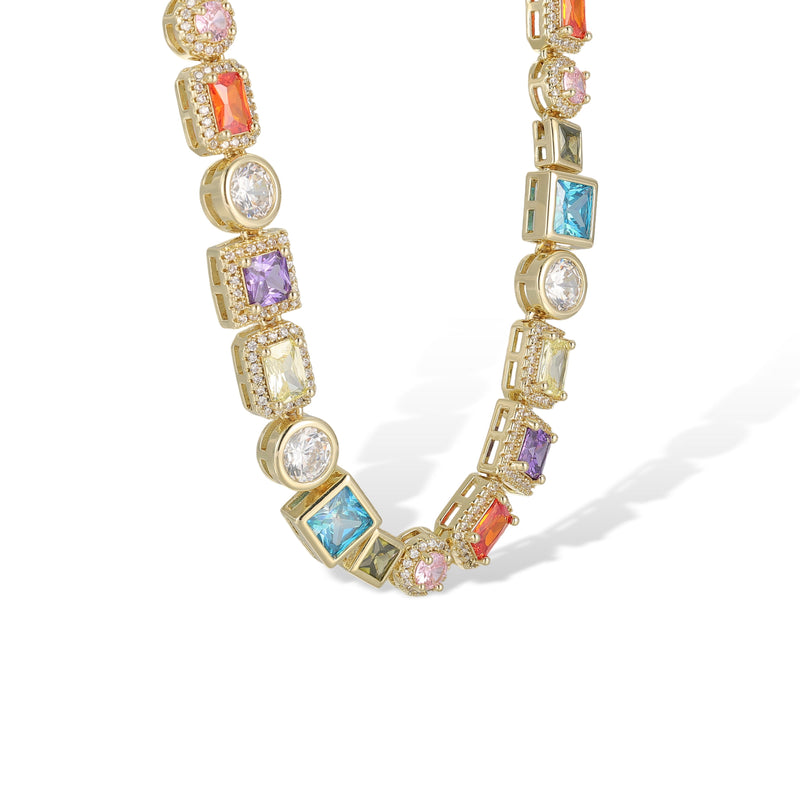 Jella Multicolor Mixed Shapes Necklace