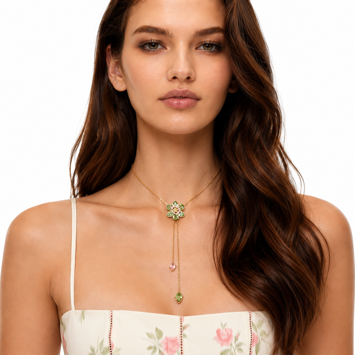 Jetta Green Floral Necklace