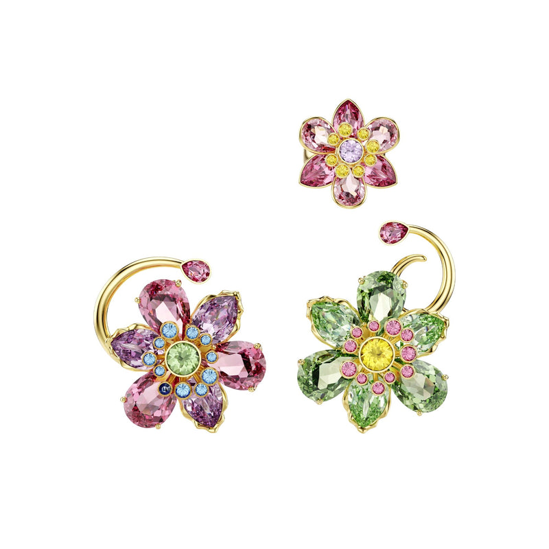 Jetta Multicolor Three Floral Earrings