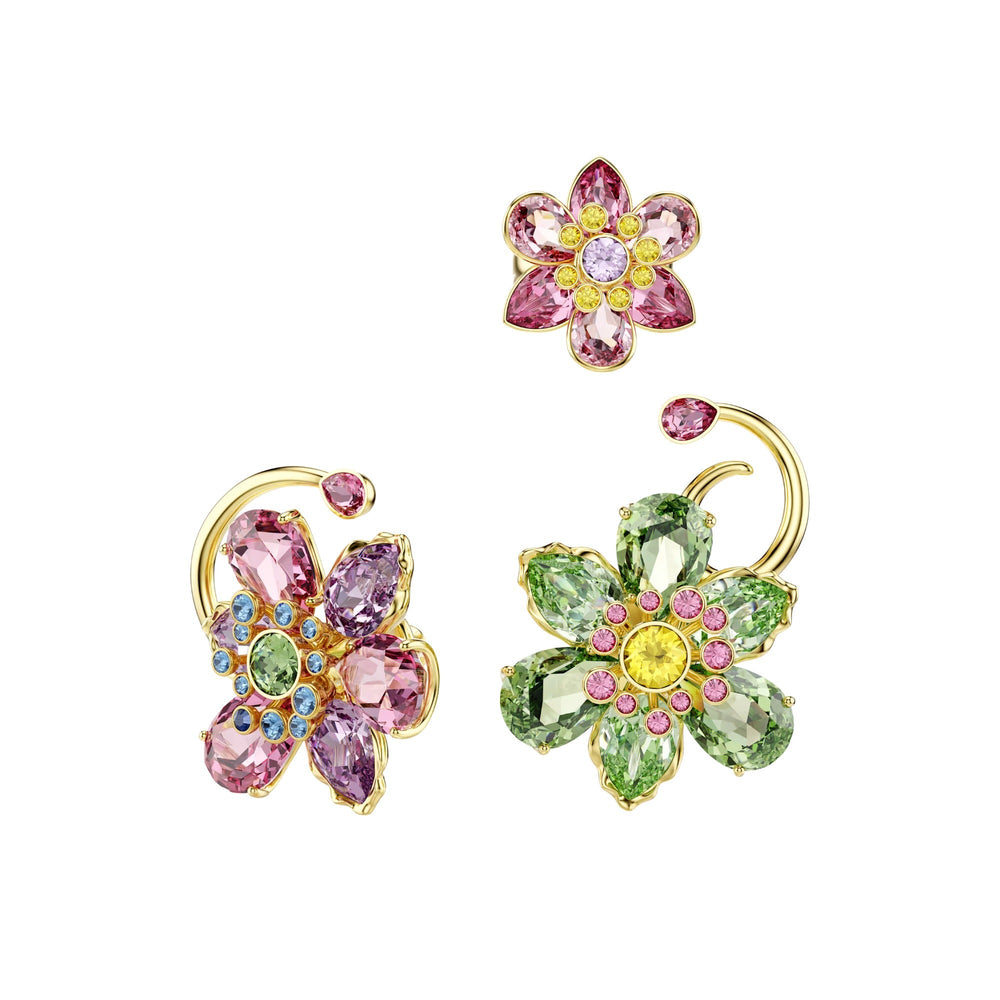 Jetta Multicolor Three Floral Earrings