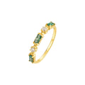 Joceline Green Moss Baguette Ring