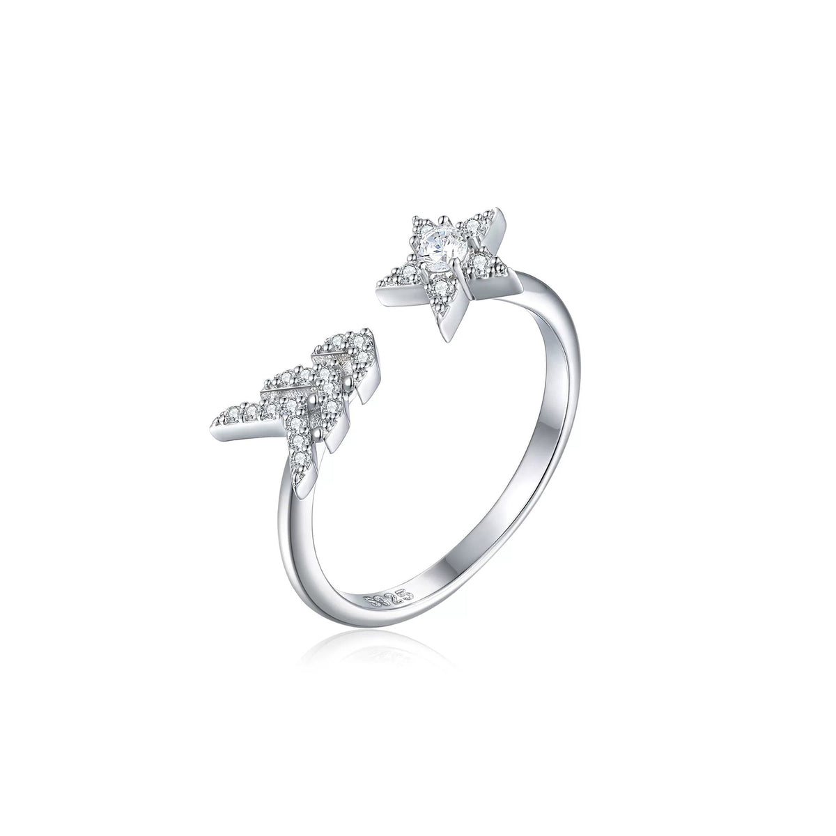 Jocelyne White Star Open Ring