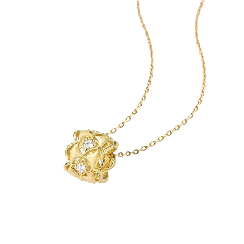 Johanna 14K Gold Barrel Necklace